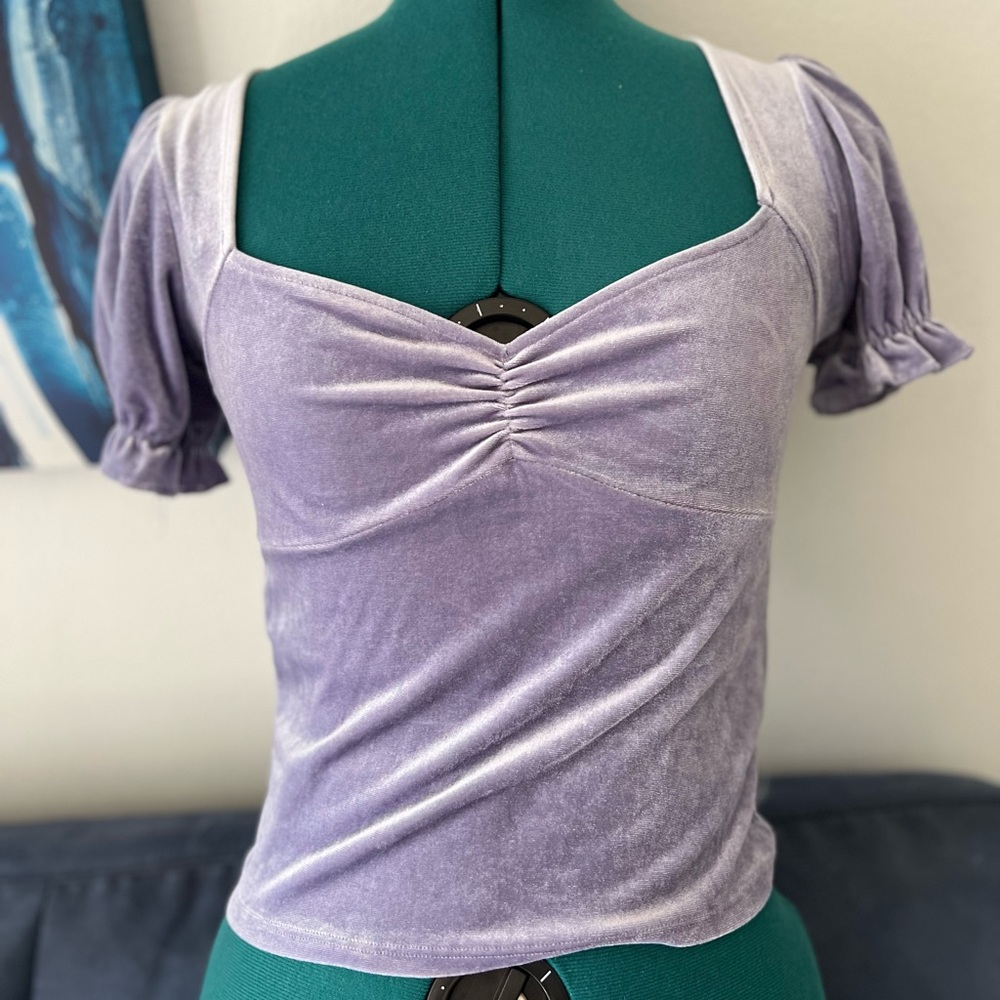 Lilac velvet top